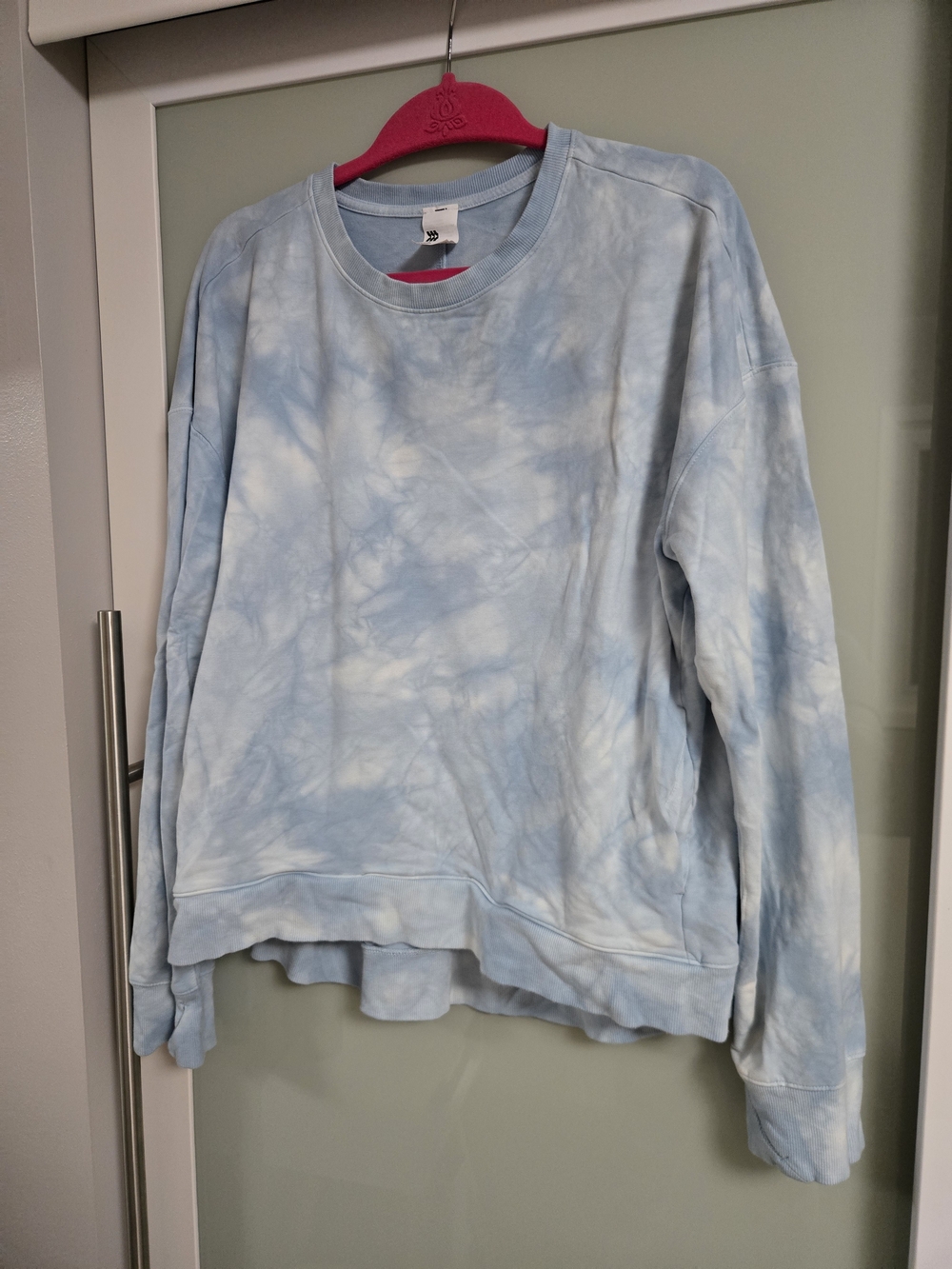 all in motion Light Blue and White Tie-Dye Crewneck Sweatshirt Size XL